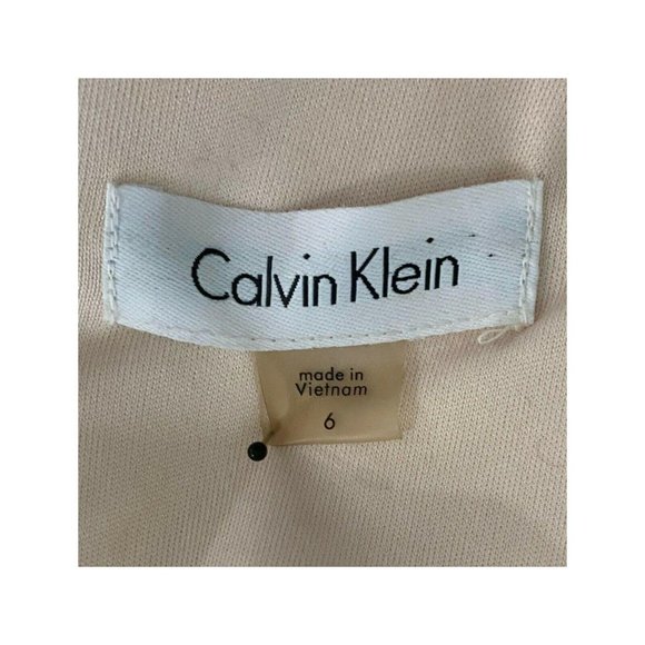 Calvin Klein Sleeveless Blush Cotton Blend Sheath - Picture 7 of 8